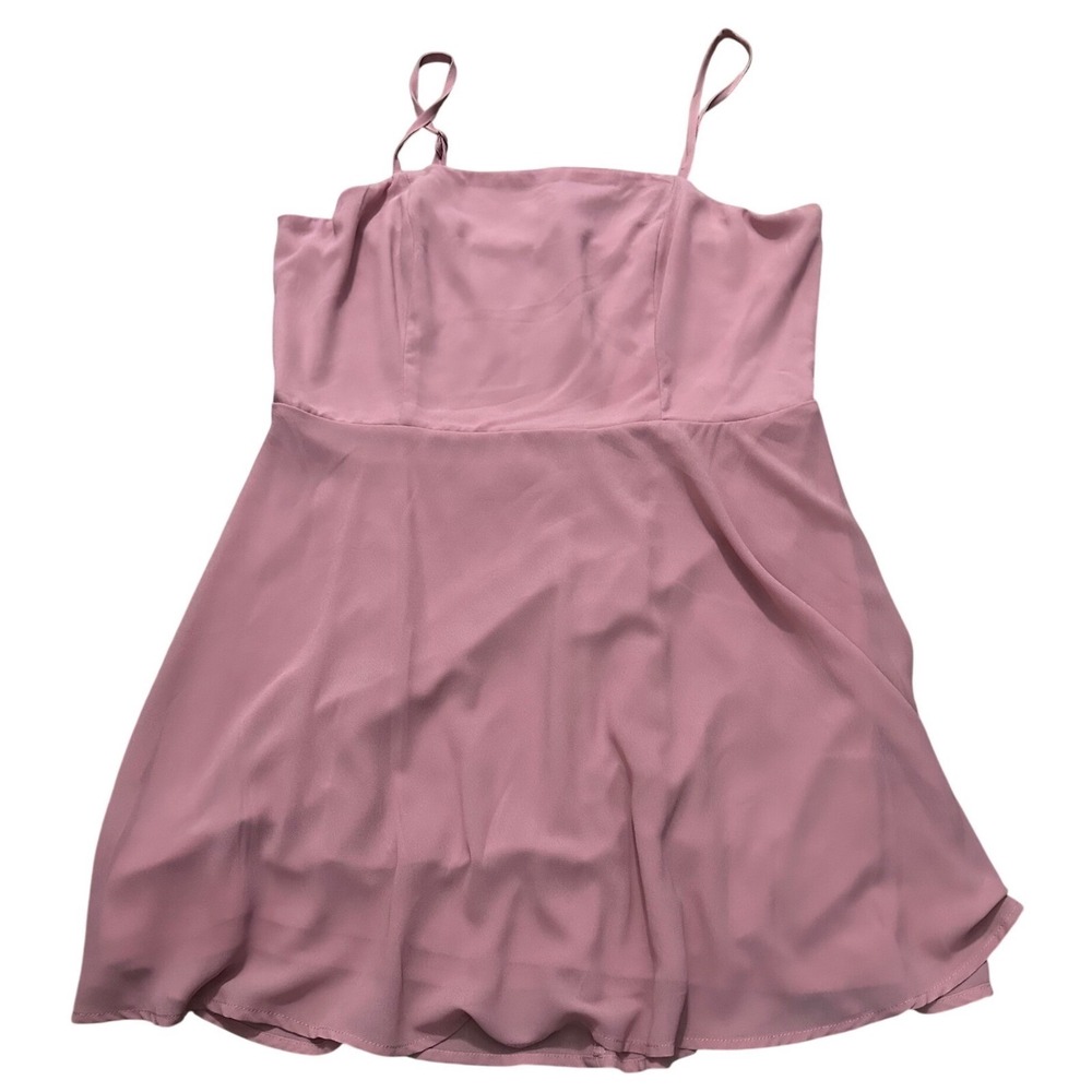 Lily Rose Mauve Pink Smocked Back Fit and Flare Mini Dress XXL NWT